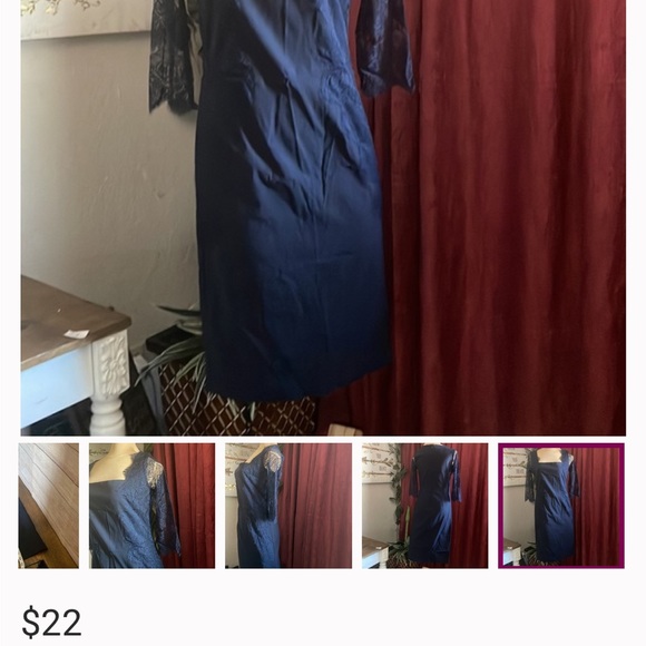 NWT Missmay Retro Gorgeous City Stretchy Navy Blue Lace Bodycon Dress sz medium - Picture 10 of 13